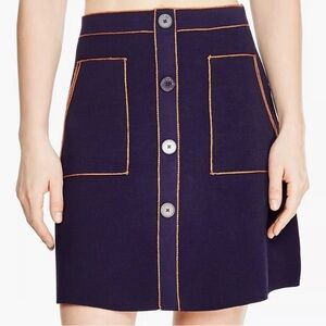 Sandro Blue A-Line Mini Skirt